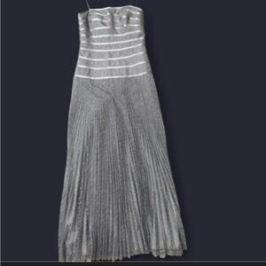 JS Collections Elegant Silver Gray Evening Gown